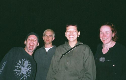 You'll have to believe that this was taken on the sands of Pacific Beach. Despite appearances ALL of us were quite chipper.