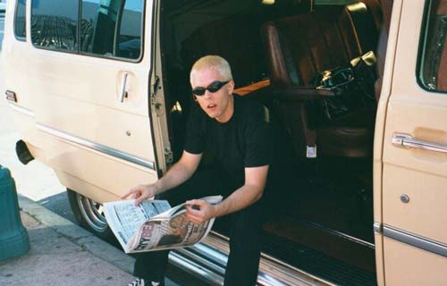 Show day... waiting for something to happen outside of Club Xanth in San Diego.