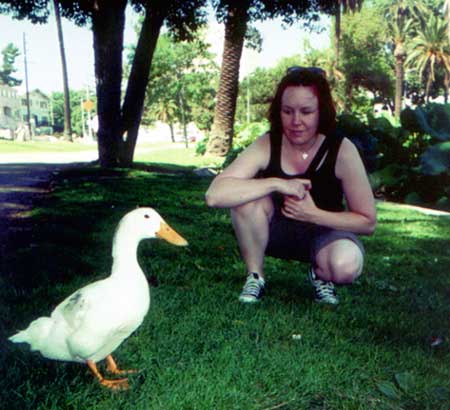 Dirty Ducky likes the park.