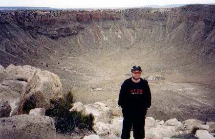 [Somewhere in Arizona] We saw a big crater.