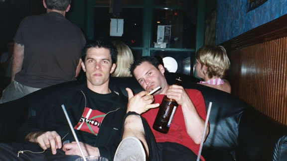 [Austin, TX] In the thick of SXSW, Cameron found a very large bottle of beer. Jon was jealous, for he had no large bottle of beer.