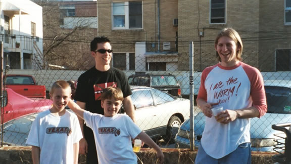 [Austin, TX] This is Jon, these are his fans, Hunter and Tristan. Zach is that other guy...we don't know where he came from, or where he went, or if he was Jon's fan too or if he really ate the worm.
