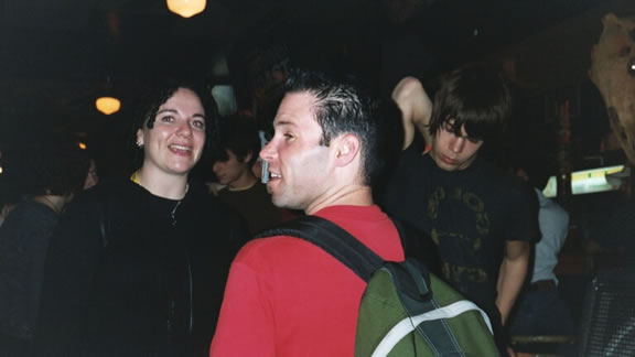 [Austin, TX] Cameron wandered the SXSW streets, interrogating label honchos such as this.