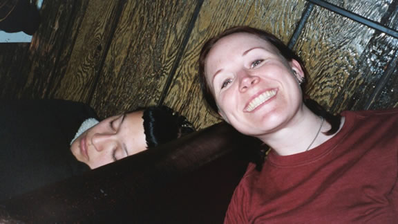 [Denver, CO] At the Climax, shows make Suzi sleepy.