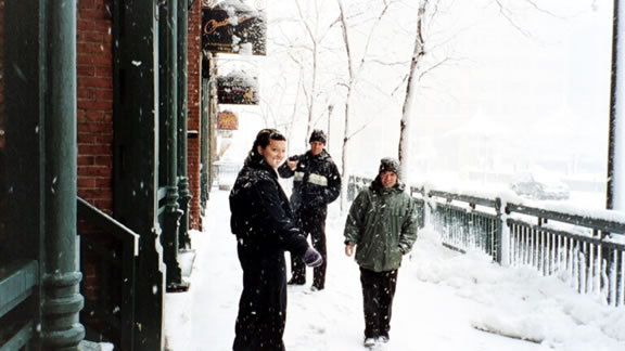 [Denver, CO] We barely made it into Denver as the blizzard of the century hit, providing plenty of ammo for snowball fights.