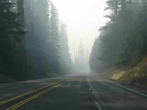 Fires in Northern California clouding the way...