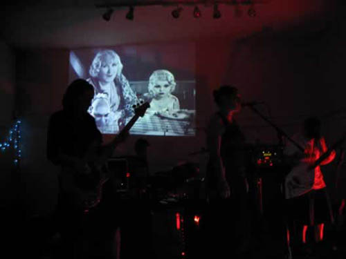 On stage at Club Violaine
